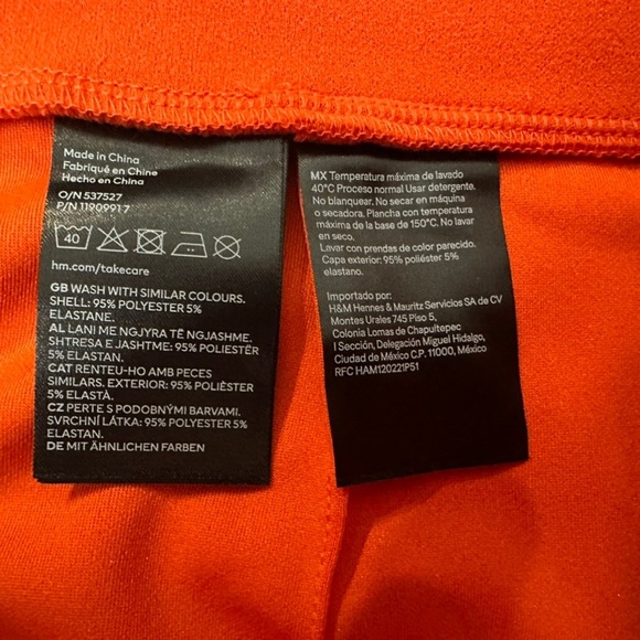 NEW H&M Women’s Button Front Jersey Sailor Shorts Red/Orange ~ Size S ~ NWT - Picture 9 of 10